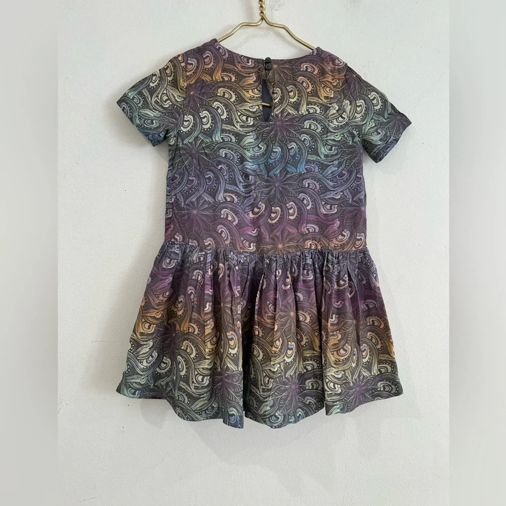 Gymboree short-sleeved printed dress girls, robe style rayon 5 years